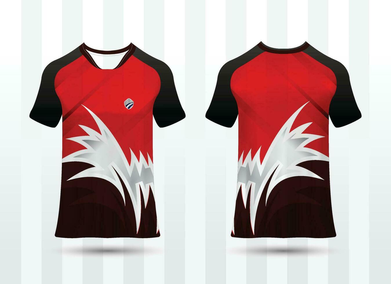 Fabric textile for Sport t-shirt ,Soccer jersey mockup for football club. uniform front view. vector