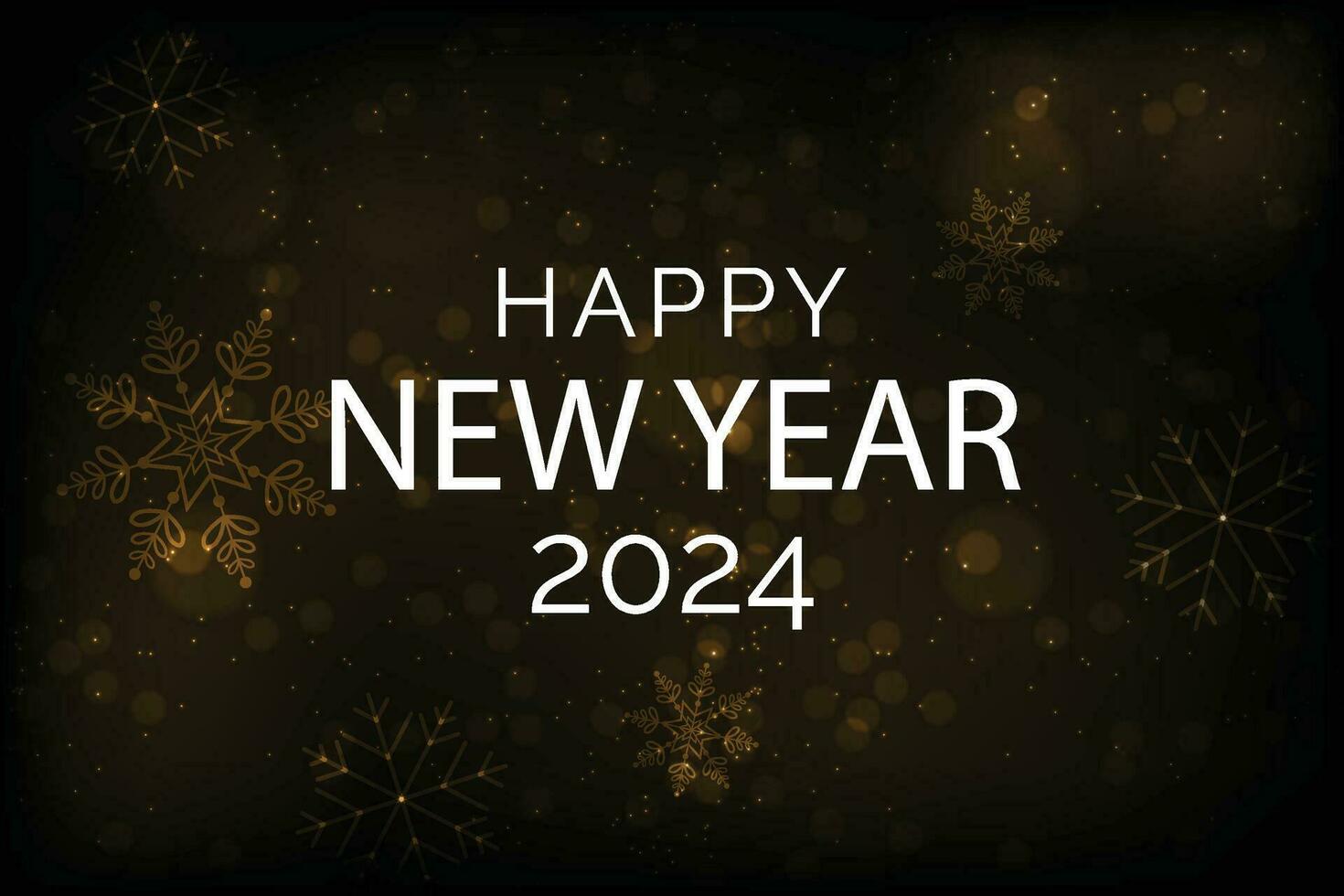 Happy new year 2024 square template with 3D hanging number. Greeting concept for 2024 new year celebration vector