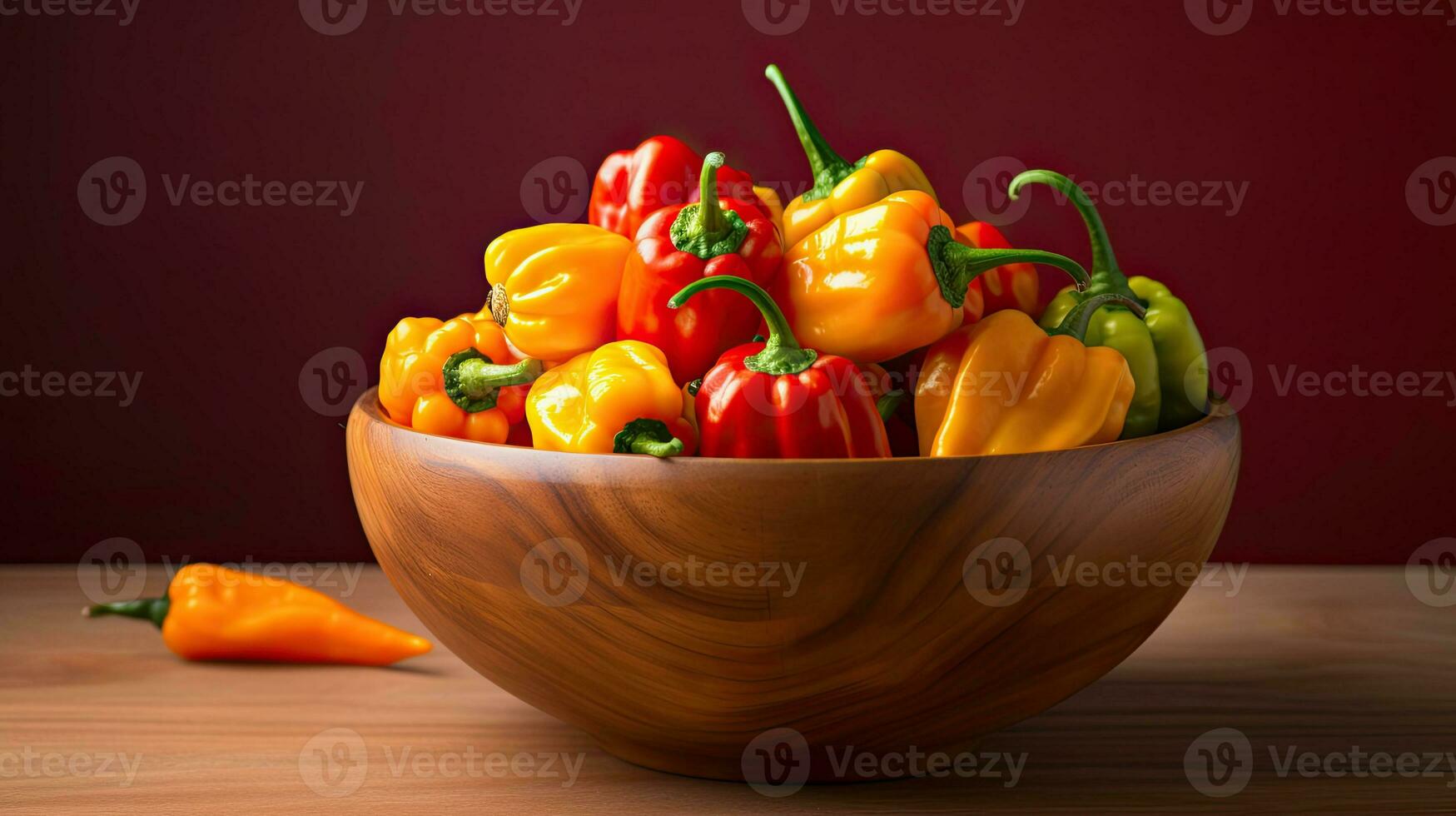 AI generated Portrait a bowl chili on the table AI Generative photo