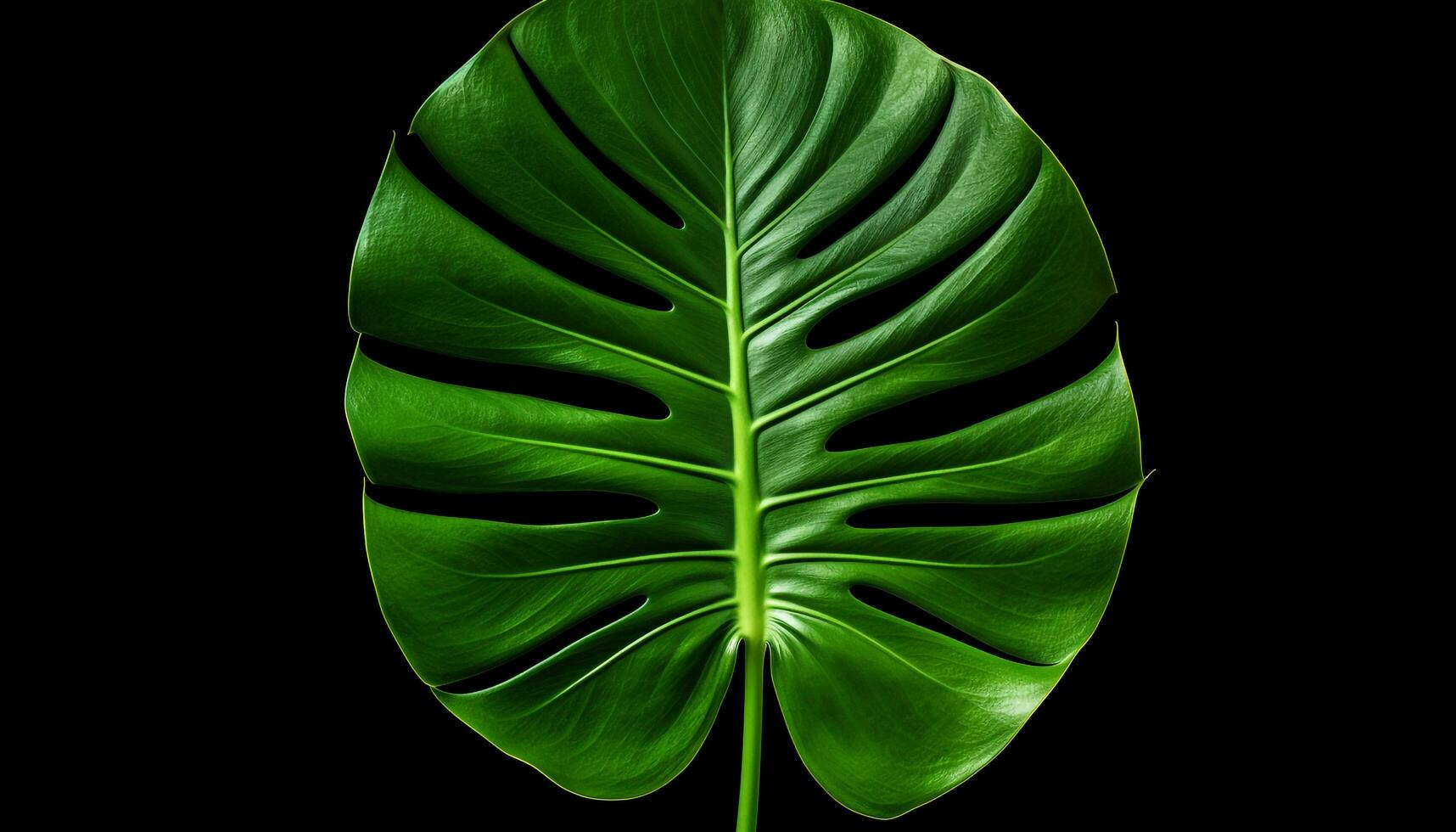 AI generated leaf from tropical forest leaves photo