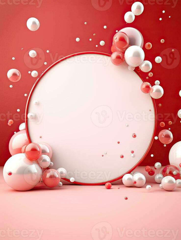 AI generated Circle rounded with balloon AI Generative photo