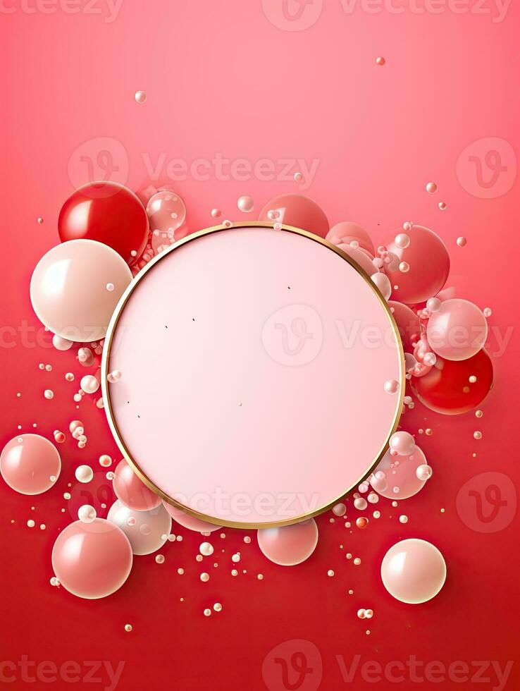 AI generated Circle rounded with balloon AI Generative photo