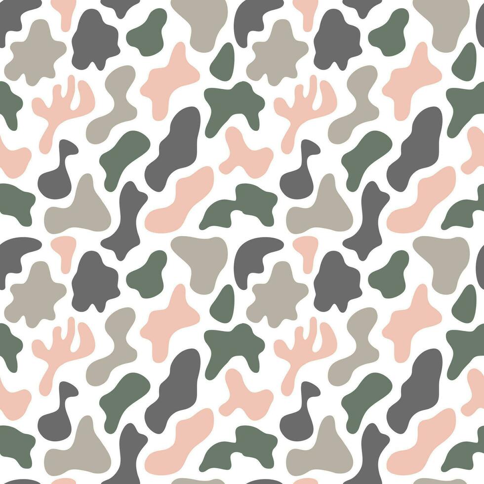 Camouflage seamless pattern design for print vector