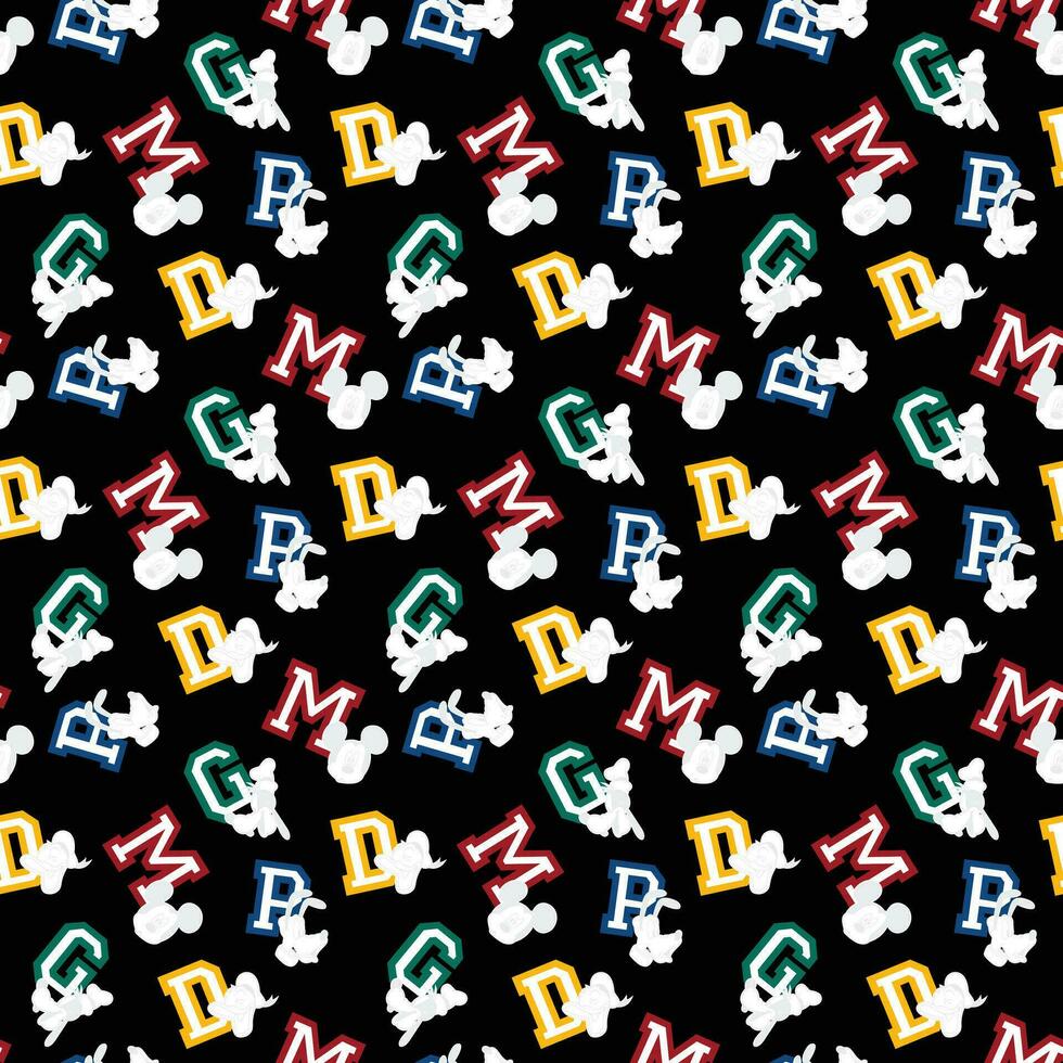 letter pattern design for print vector