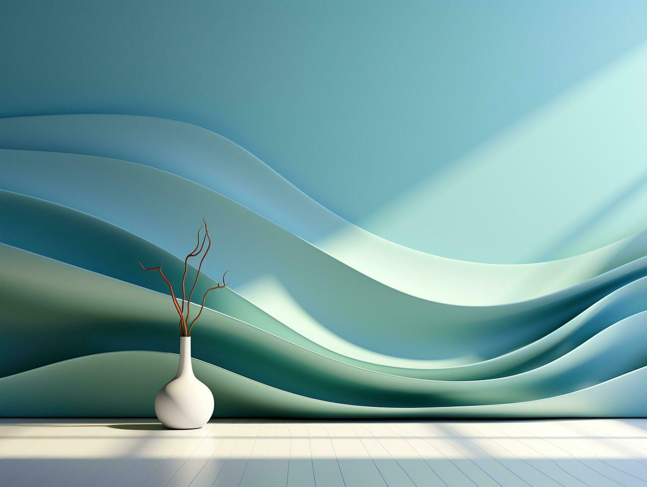 AI generated Abstract 3D soft color Wall photo