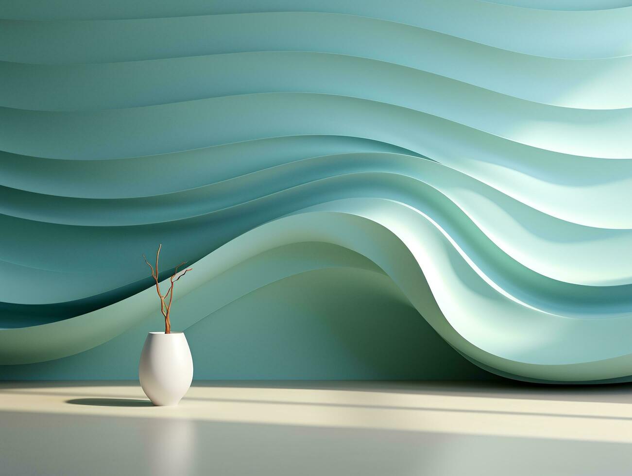 AI generated Abstract 3D soft color Wall photo