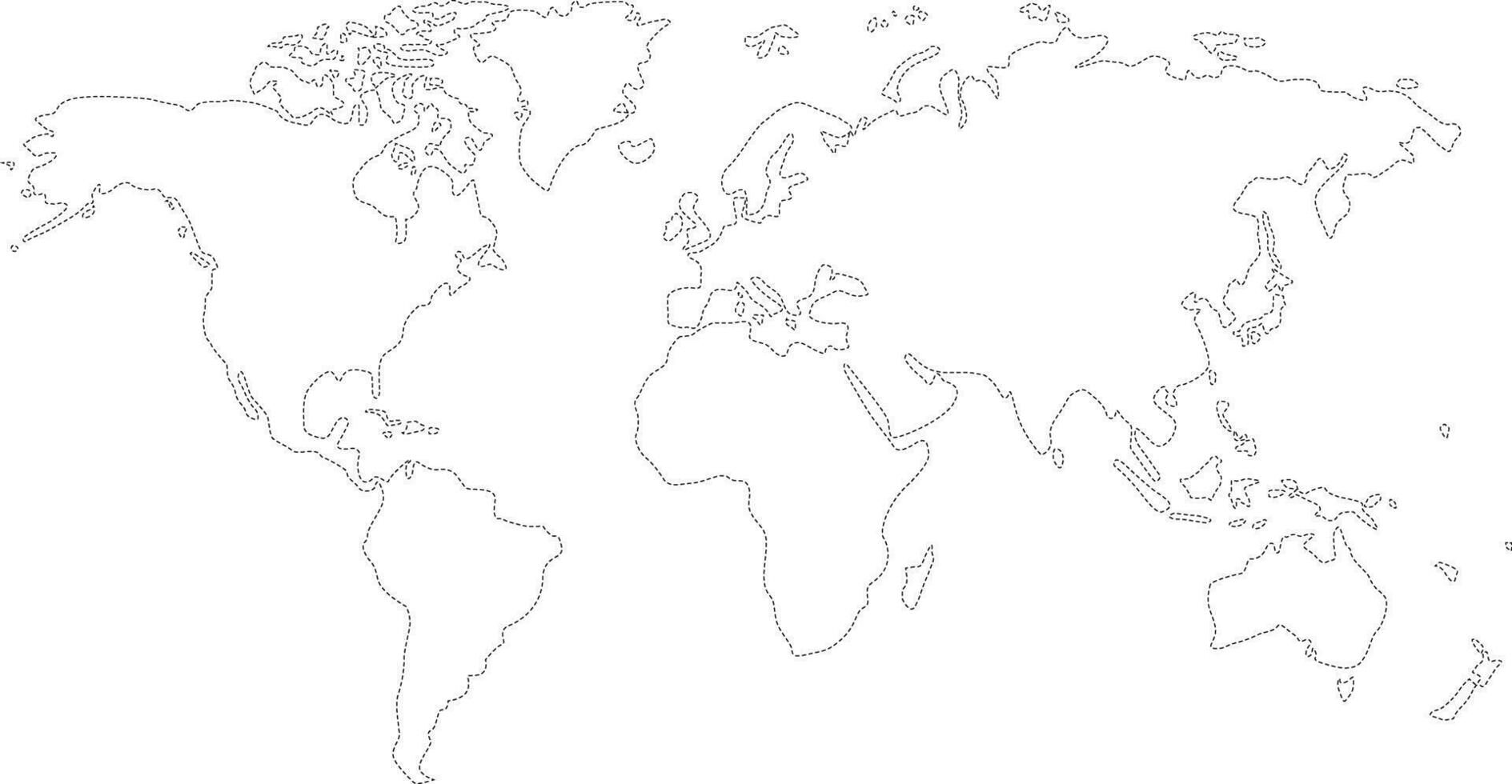 world map line art . vector