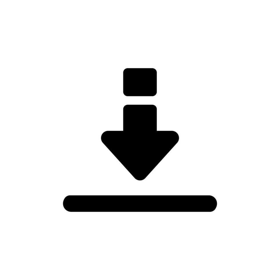 Download icon vector. Upload button illustration. Load symbol or logo. vector