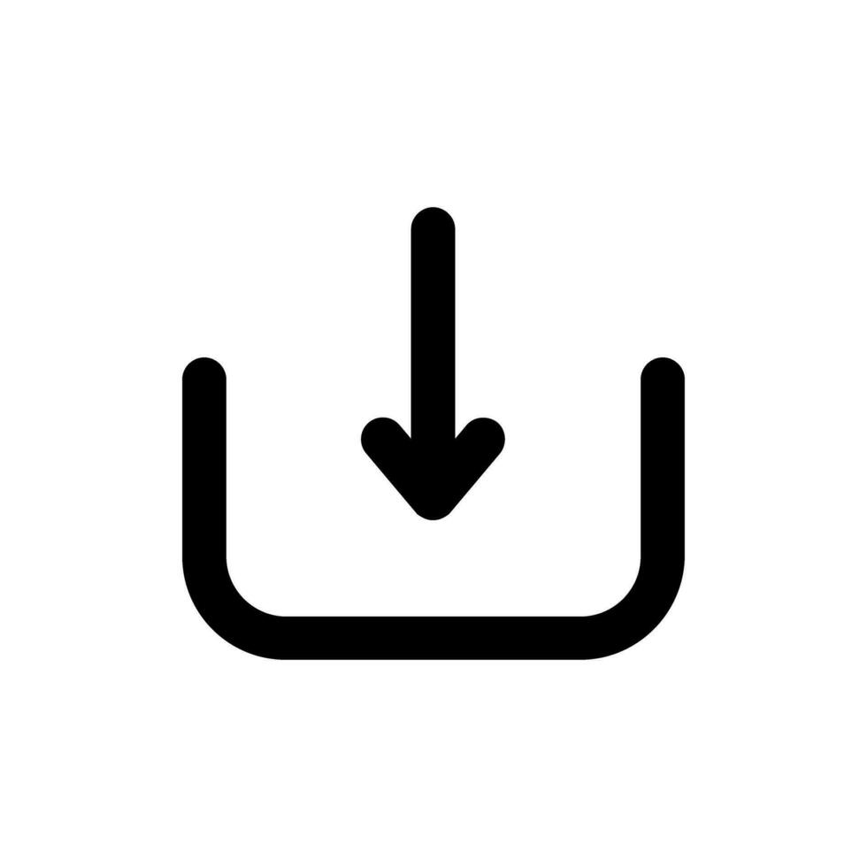 Download icon vector. Upload button illustration. Load symbol or logo. vector