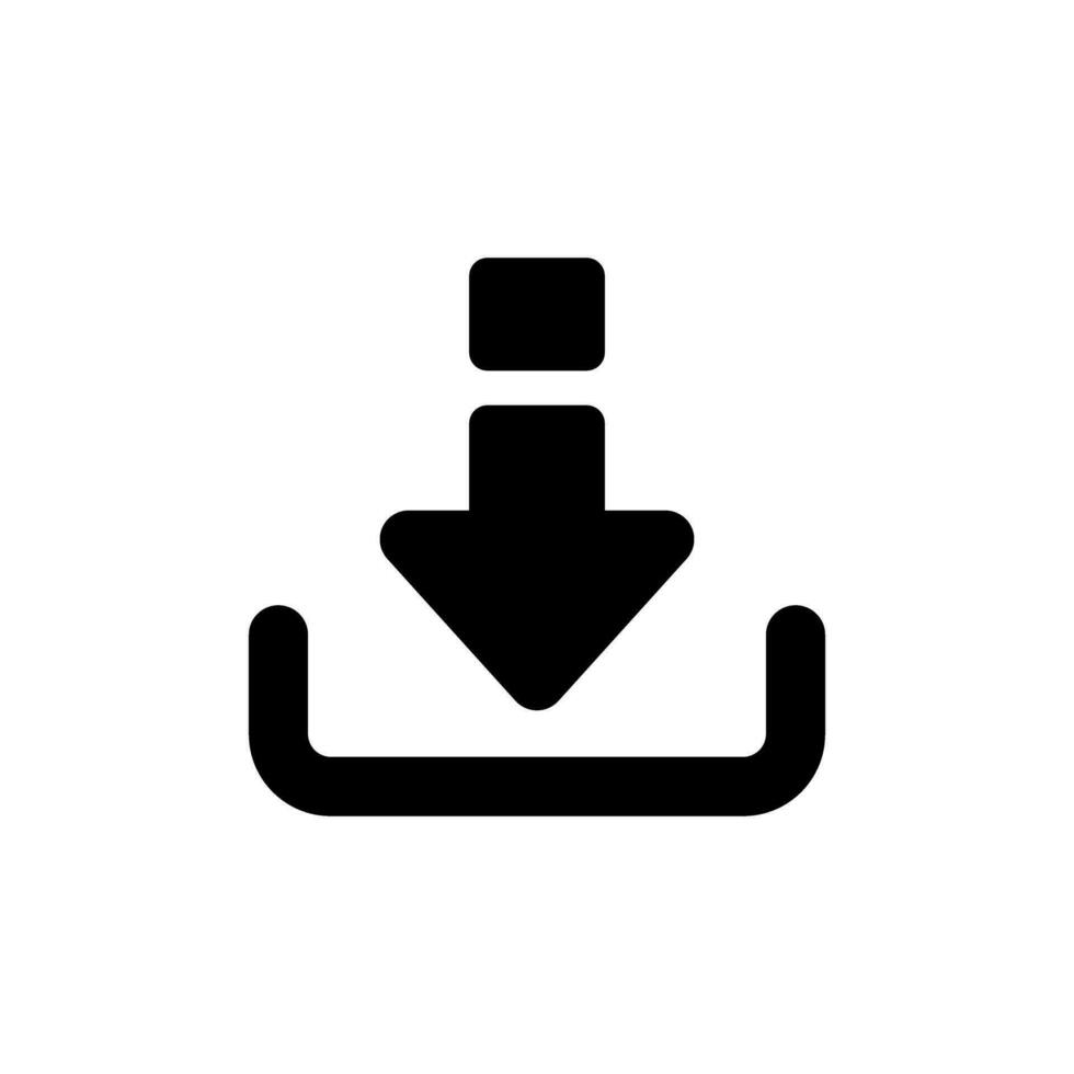 Download icon vector. Upload button illustration. Load symbol or logo. vector
