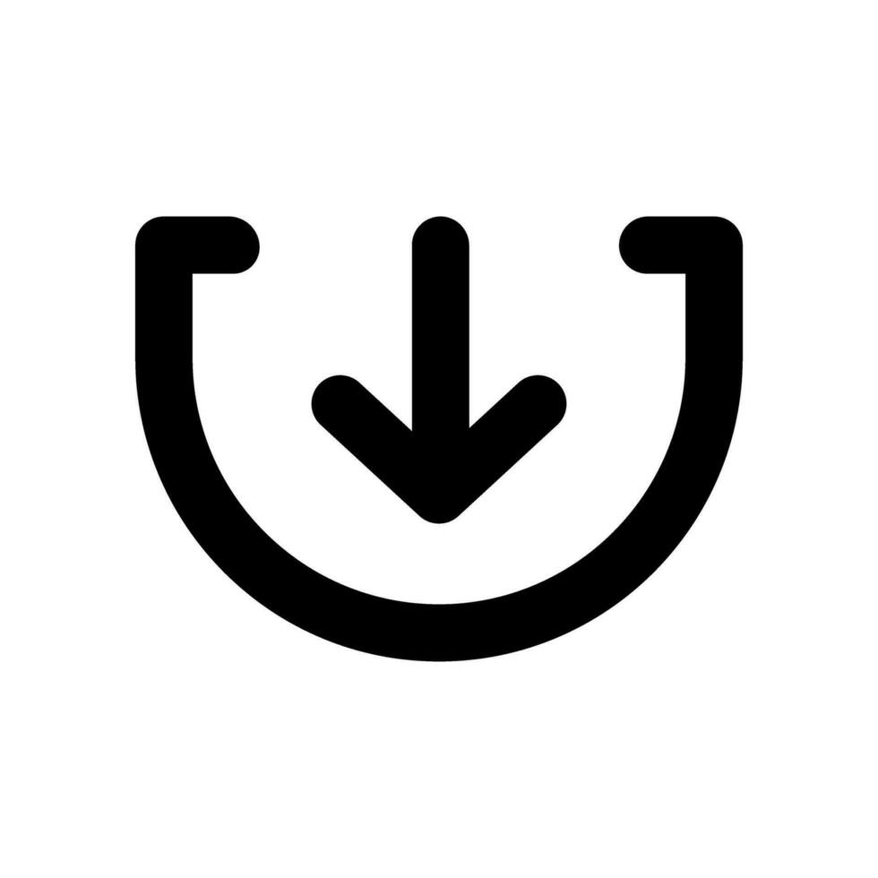 Download icon vector. Upload button illustration. Load symbol or logo. vector