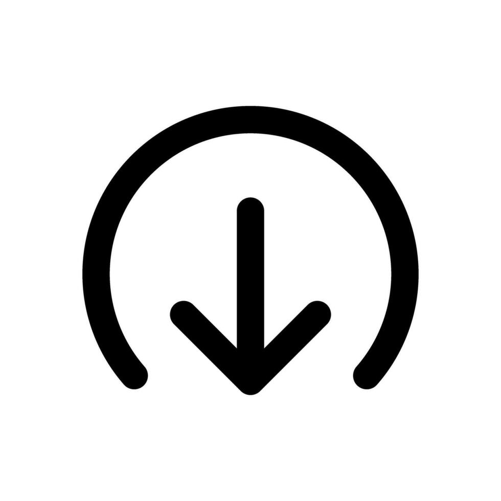 Download icon vector. Upload button illustration. Load symbol or logo. vector