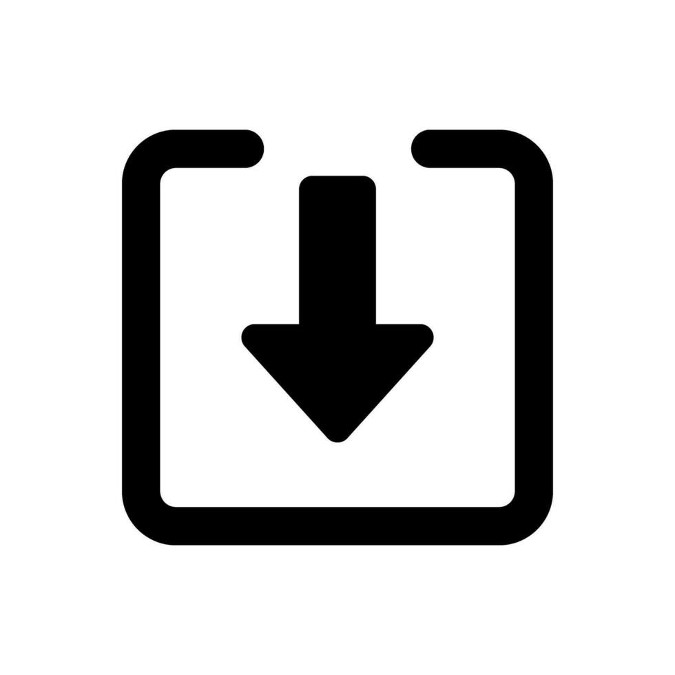 Download icon vector. Upload button illustration. Load symbol or logo. vector