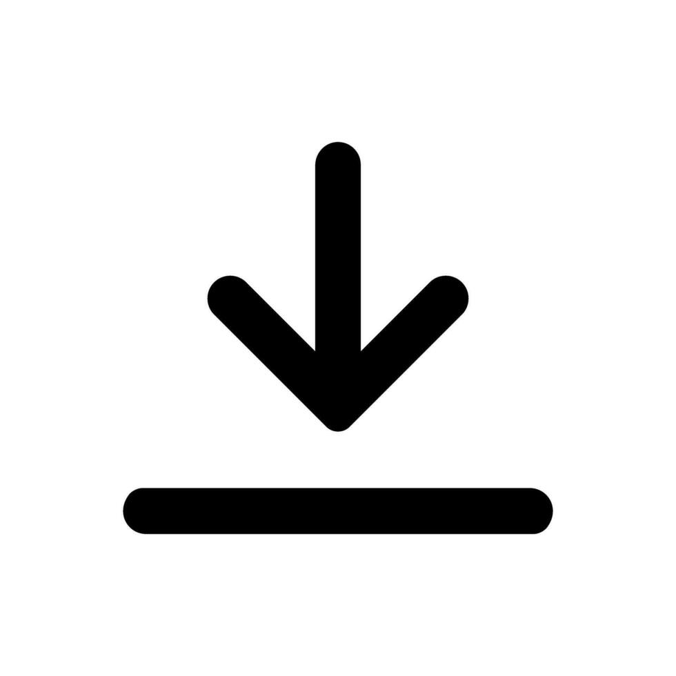 Download icon vector. Upload button illustration. Load symbol or logo. vector