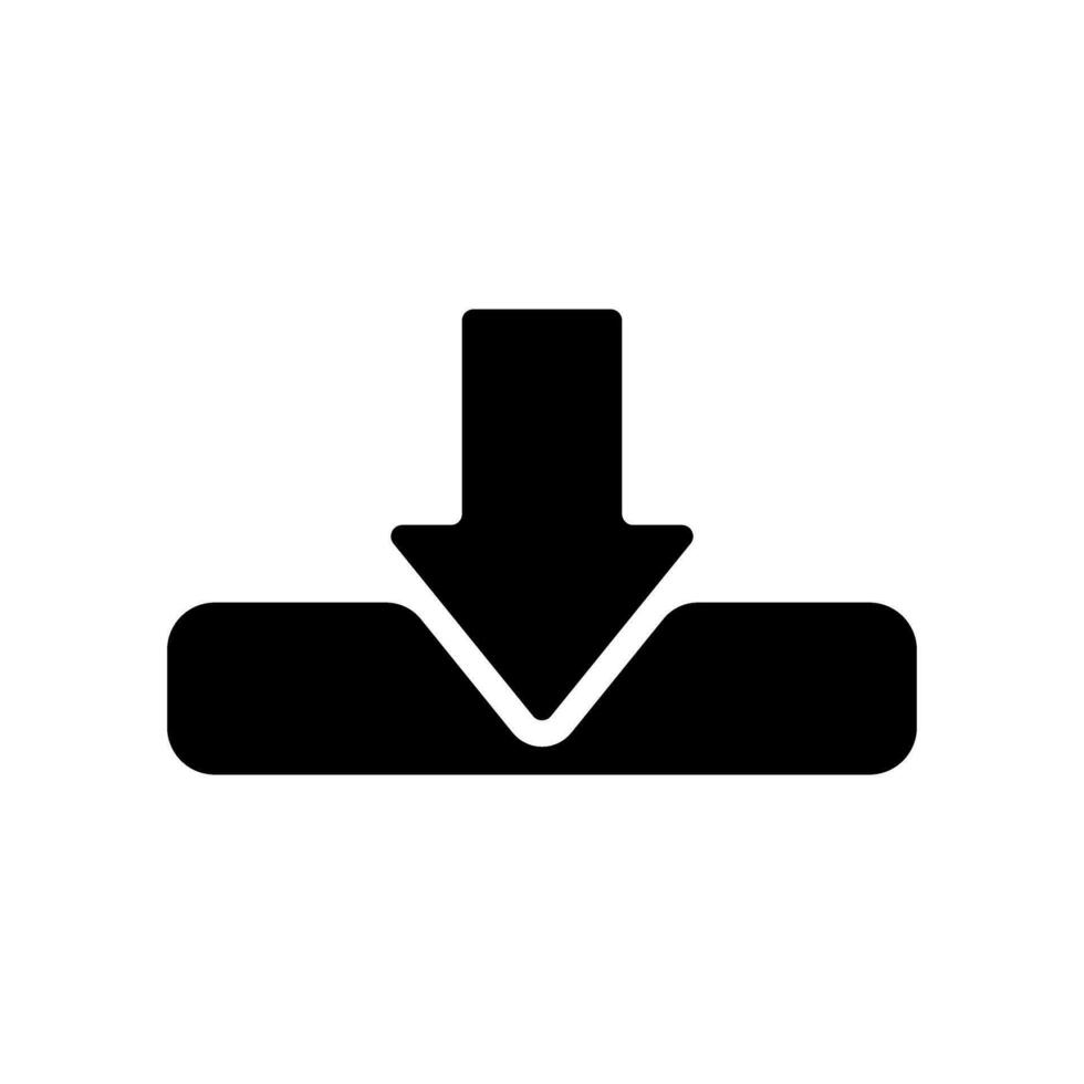Download icon vector. Upload button illustration. Load symbol or logo. vector