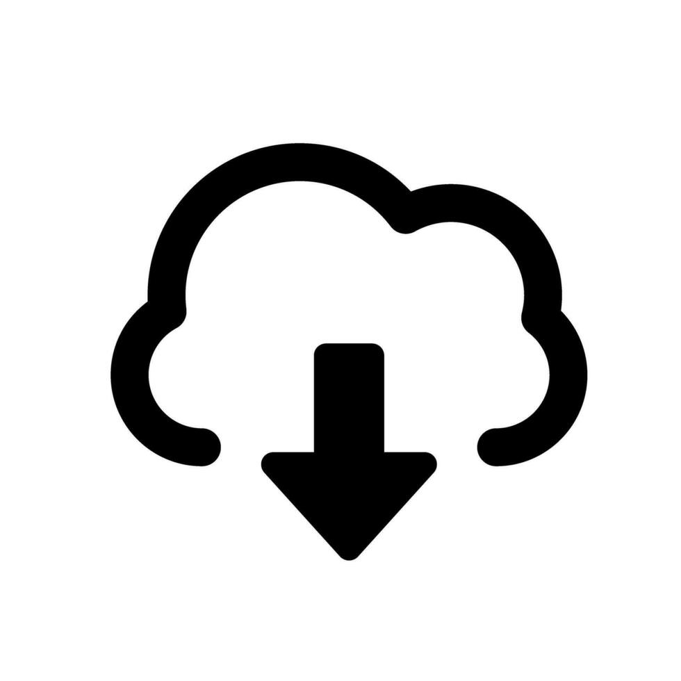 Download icon vector. Upload button illustration. Load symbol or logo. vector