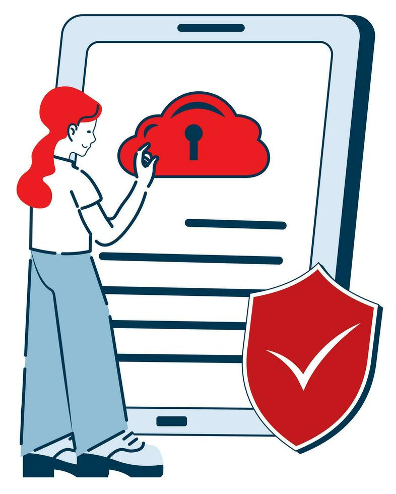 Cloud Security Software vector