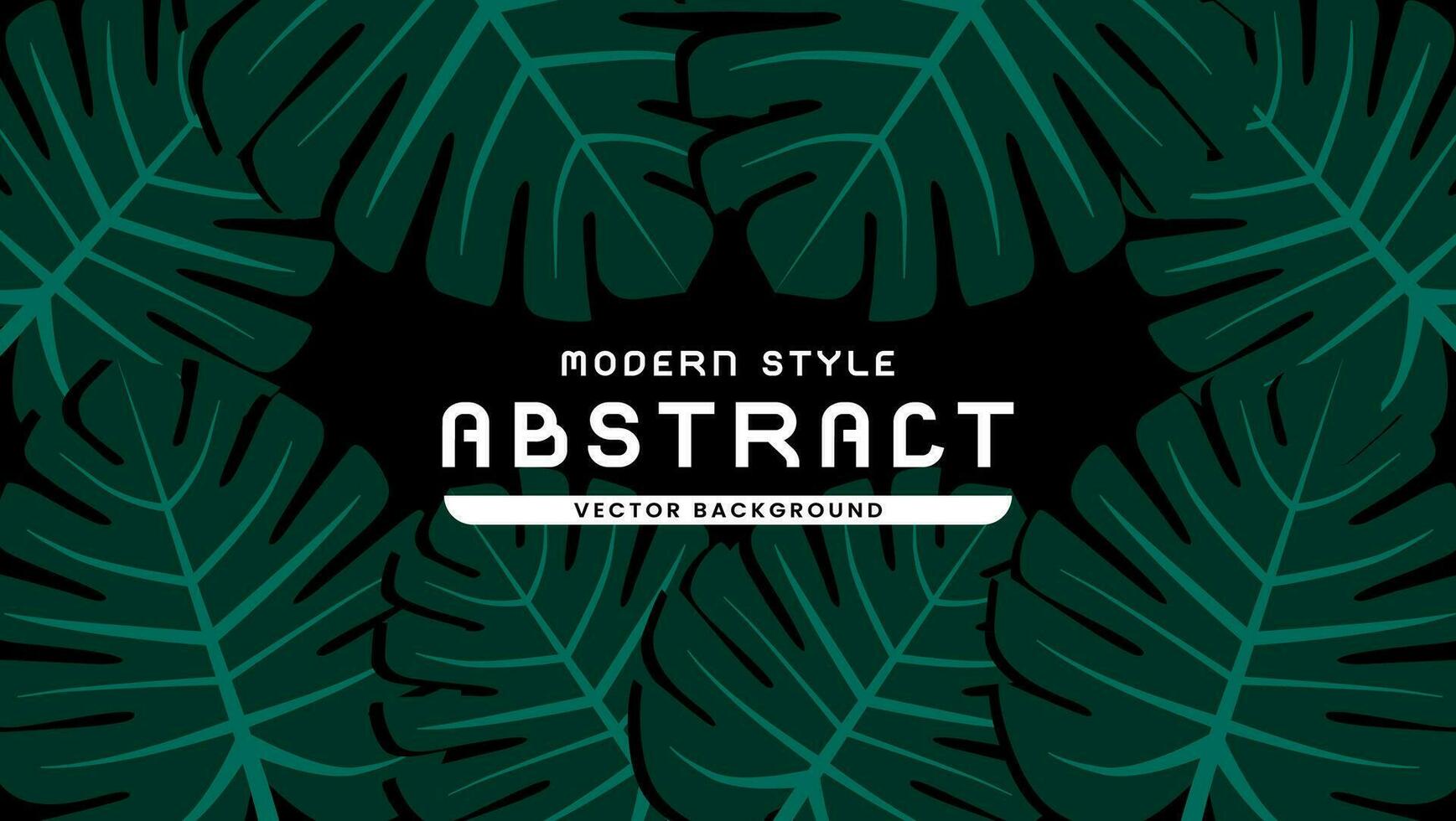 green leaf background with dark style vector