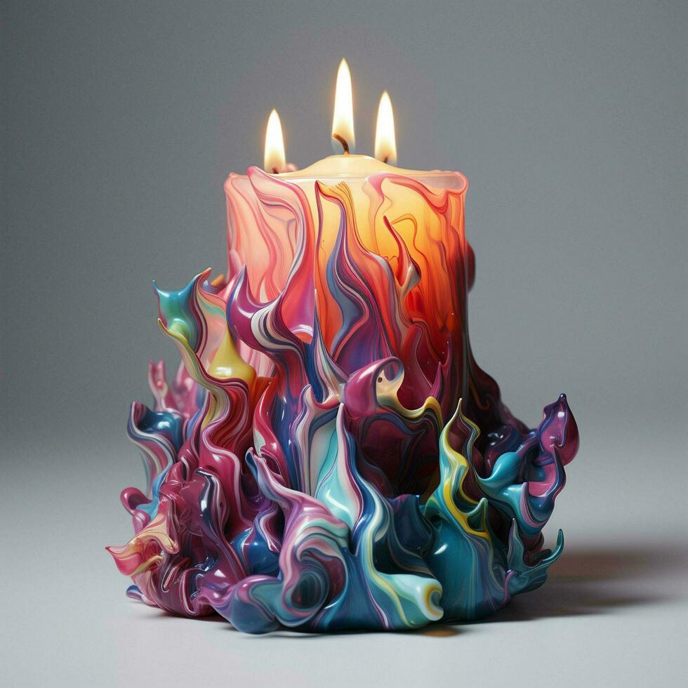 AI generated candle concept sculpture photo