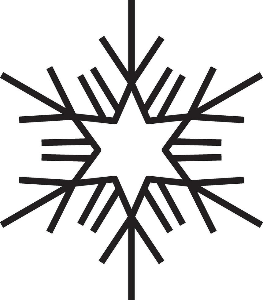 Cute snowflake isolated on white background. vector