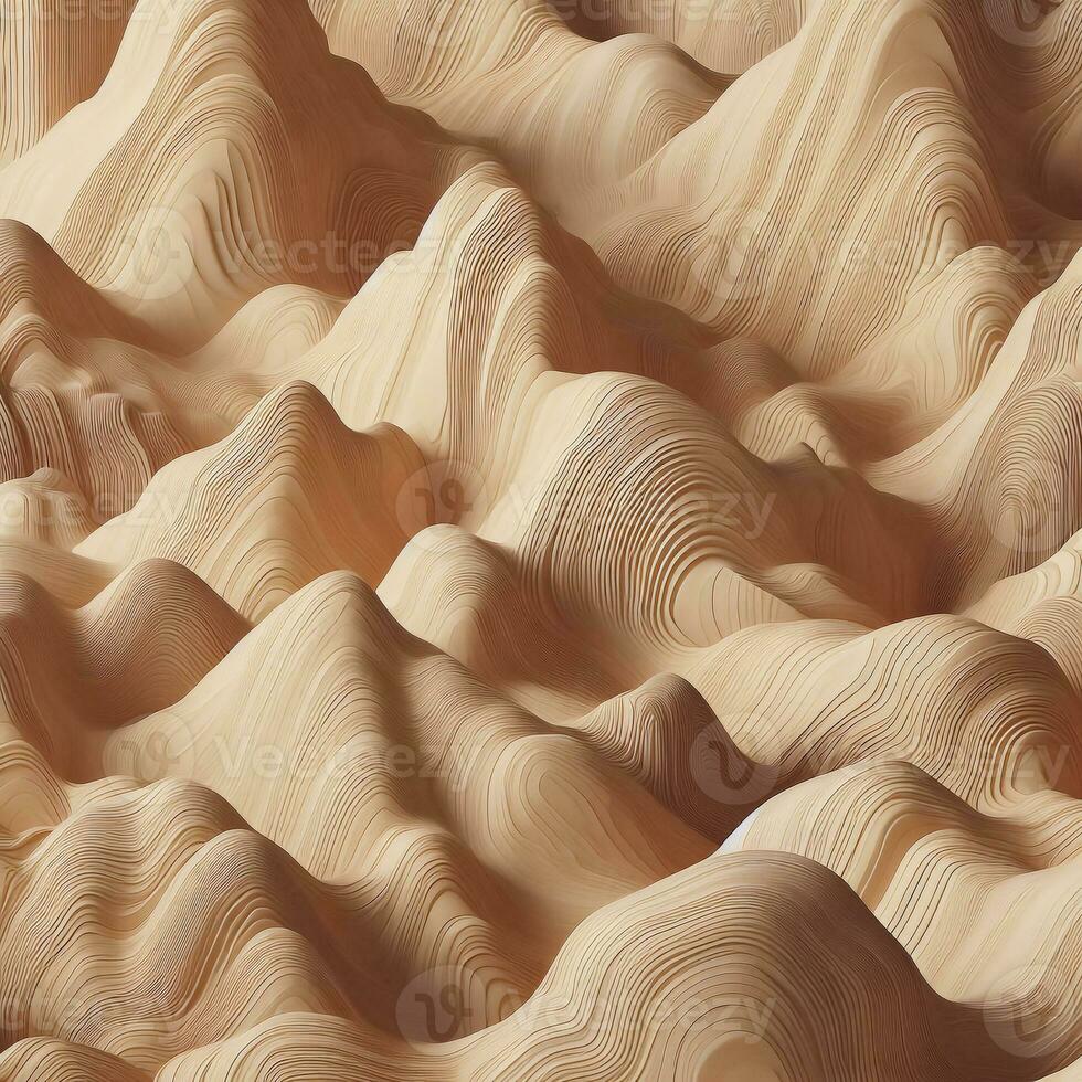 AI generated Abstract background of spiral wooden design photo