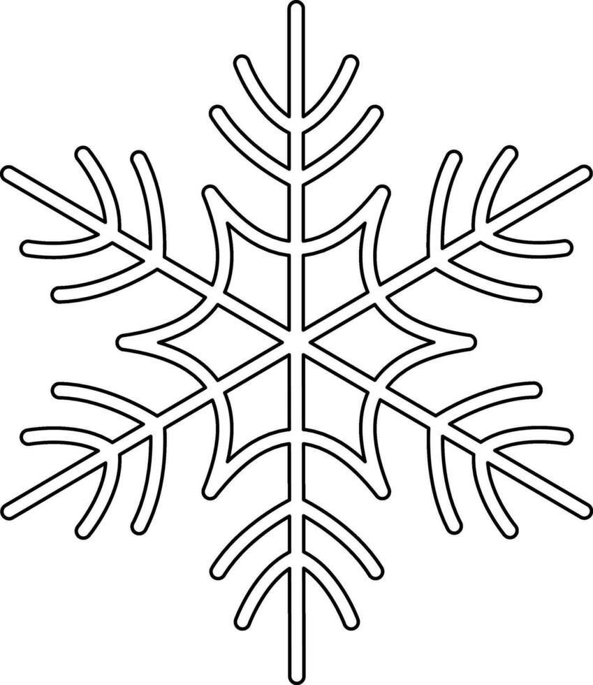 Cute snowflake isolated on white background. vector