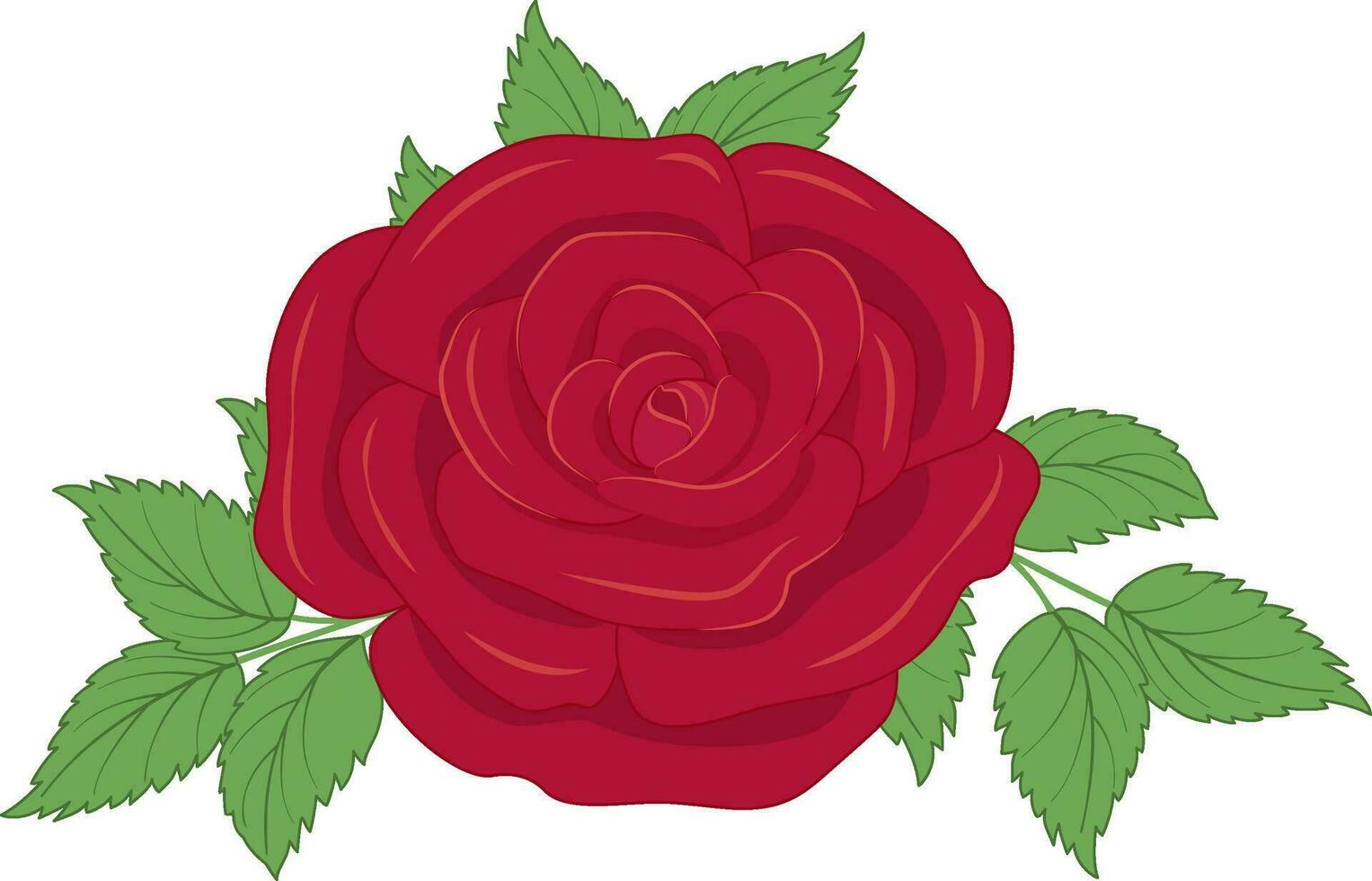 Rose flower vector clip art illustration, love and passion, perfect for wedding invitations and heartfelt designs that speak to the heart