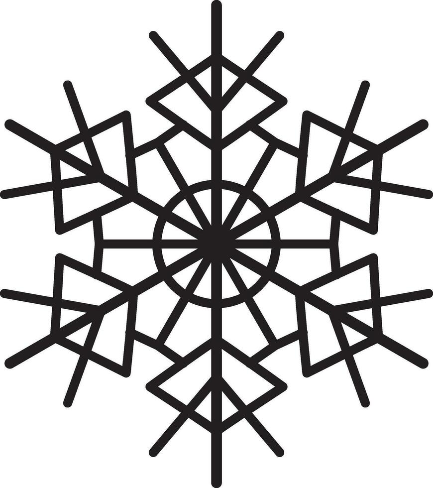 Cute snowflake isolated on white background. vector