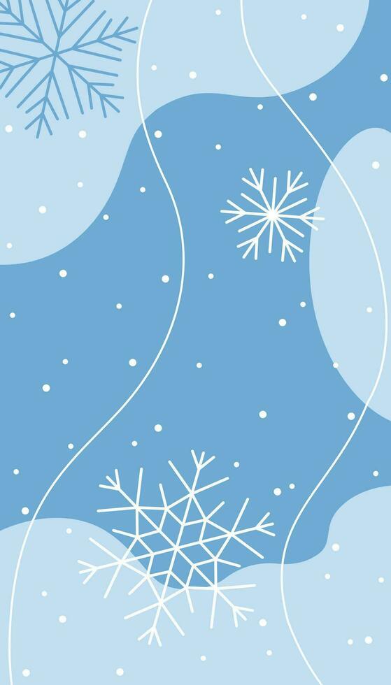 Winter snowflakes background. vector