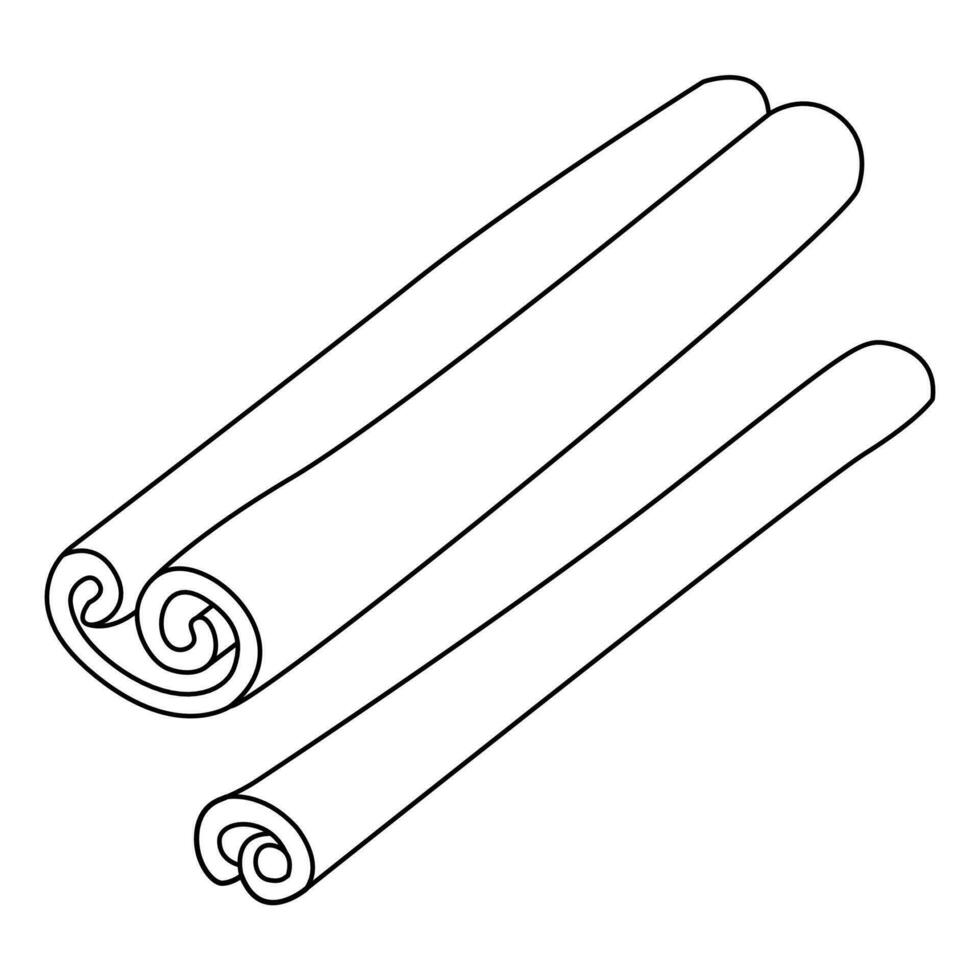 Cinnamon sticks isolated on white. Spice set. vector