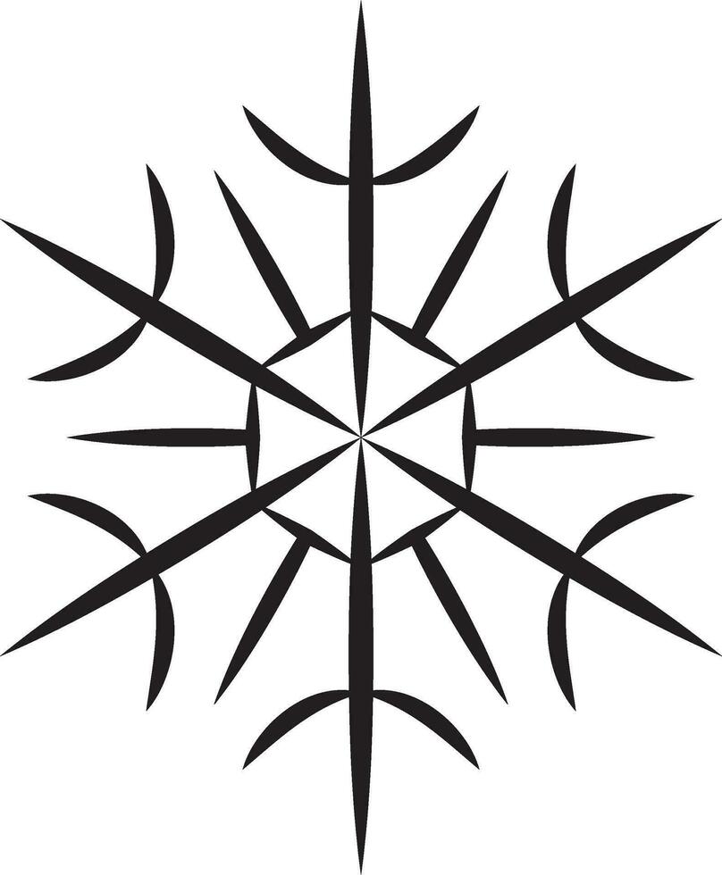 Cute snowflake isolated on white background. vector