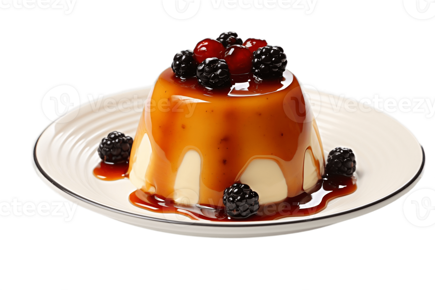 AI generated Pudding Isolated on a Transparent Background. AI png