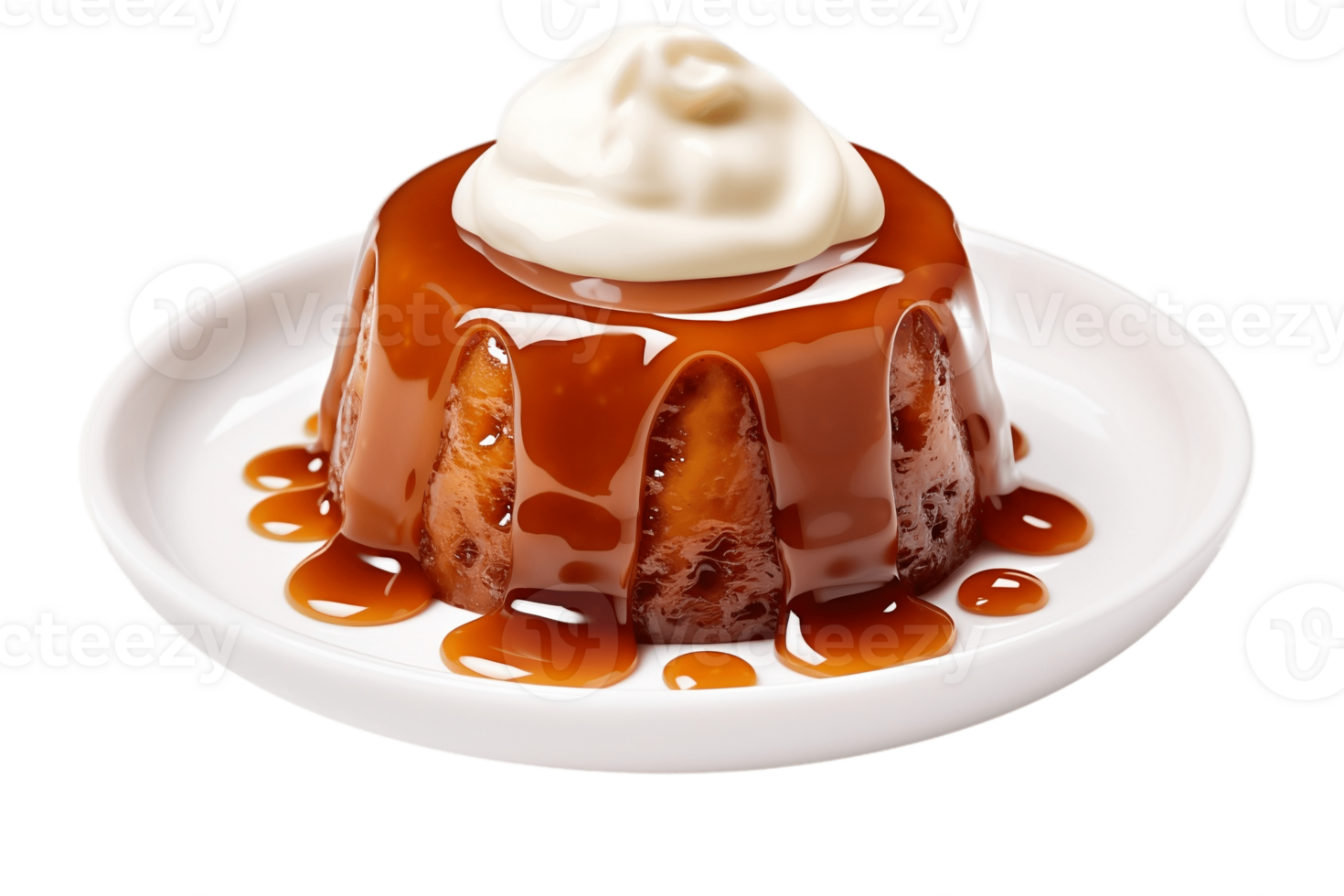 AI generated Pudding Isolated on a Transparent Background. AI png