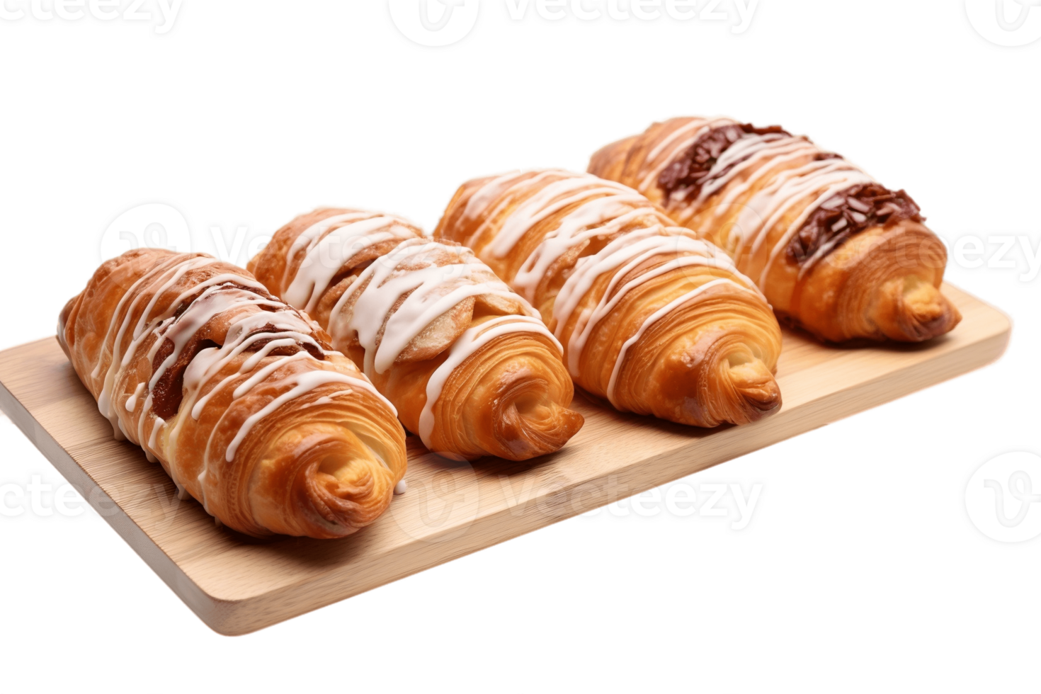 AI generated Danish Pastries on Transparent Background. AI png