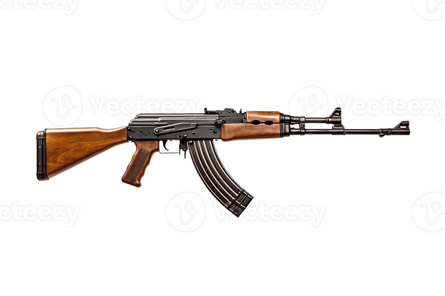 AI generated AK Gun on Transparent Background. AI png