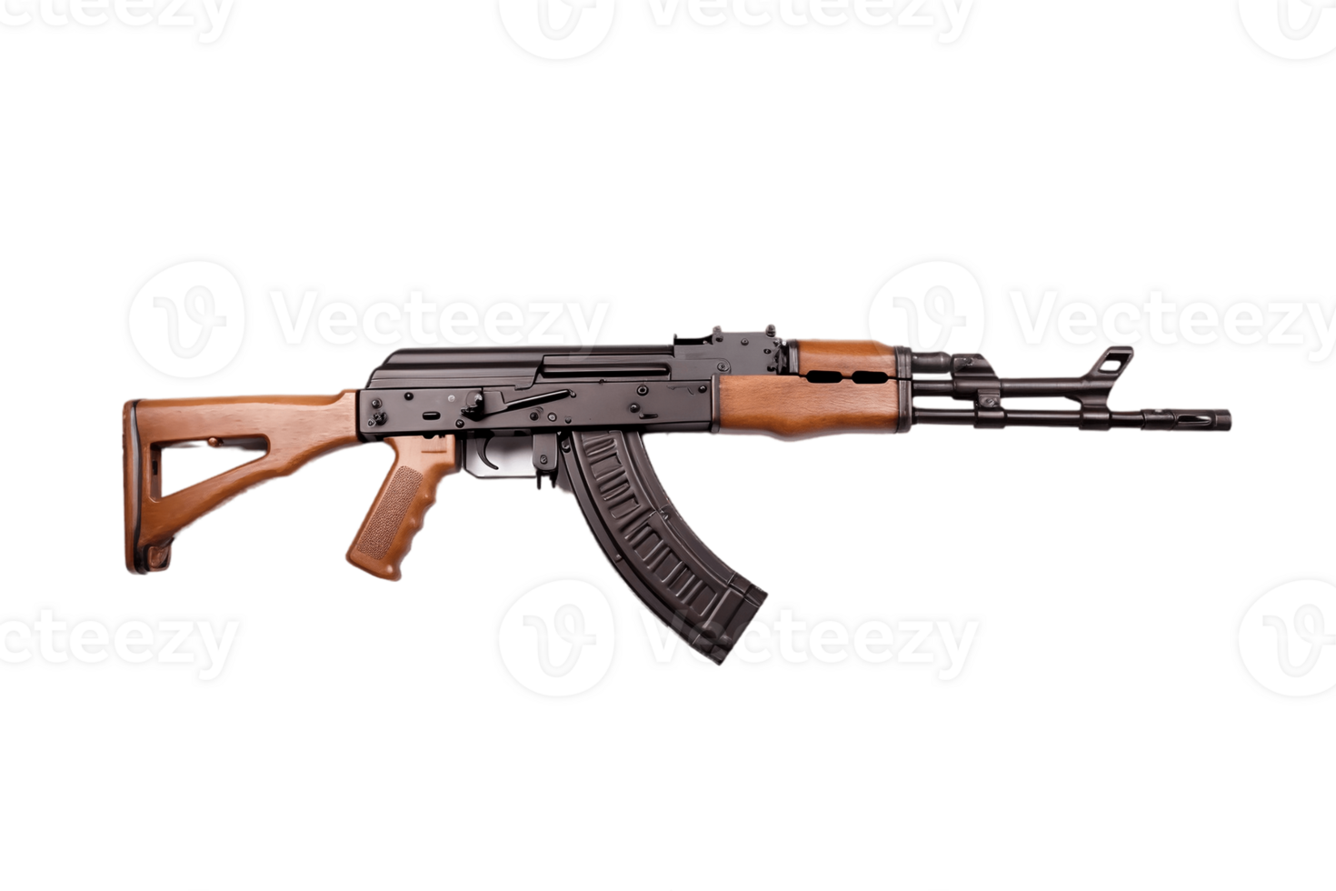 AI generated AK Gun on Transparent Background. AI png