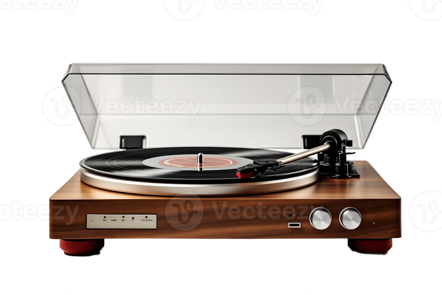 AI generated Record Player on Transparent Background. AI png
