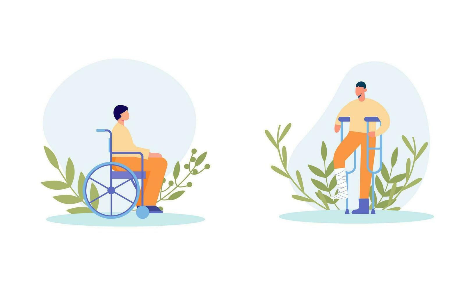 Disability people illustration cartoon vector