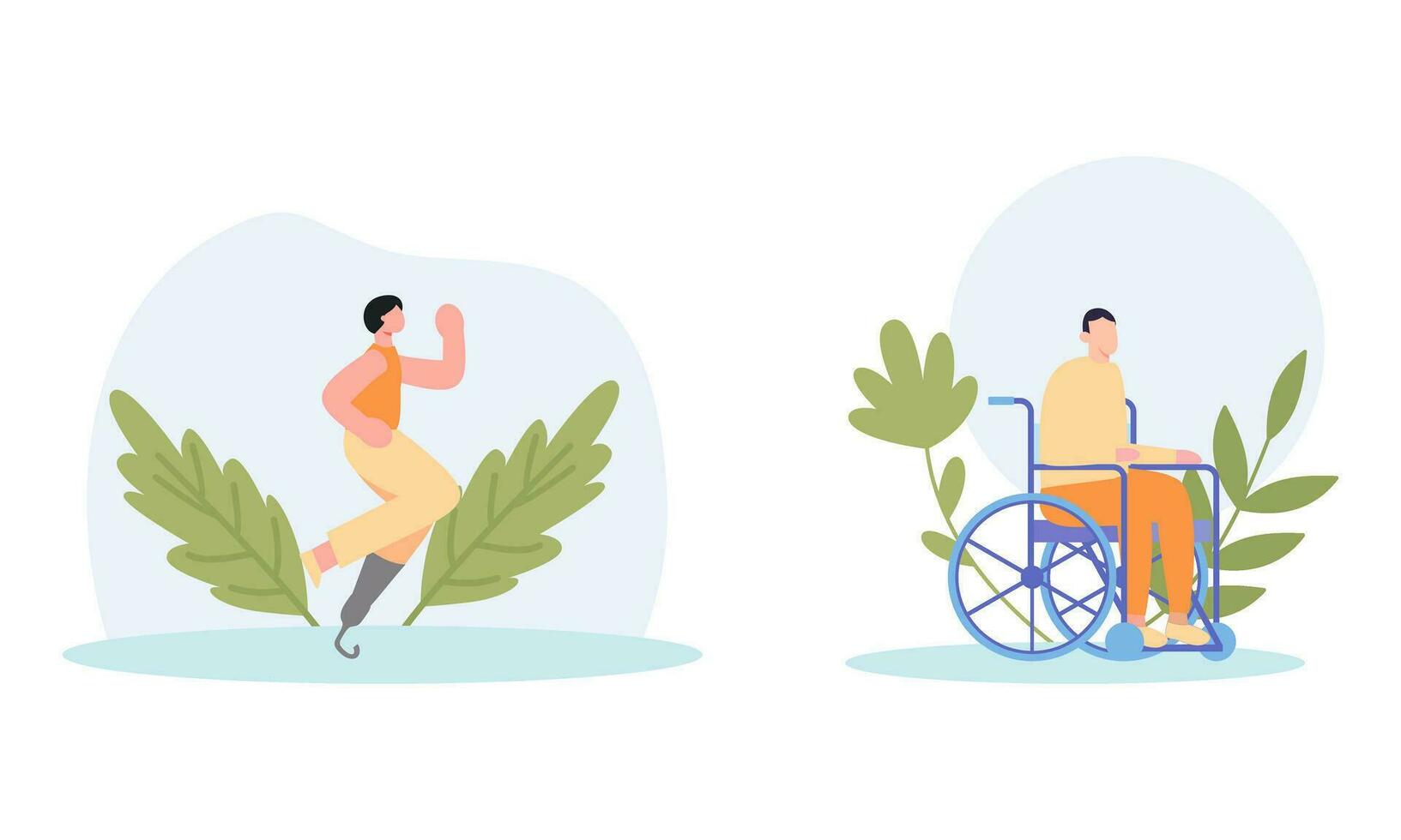 Disability people illustration cartoon vector