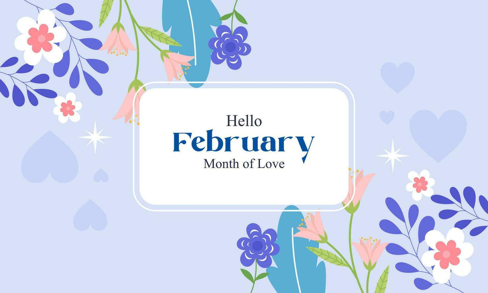 February month of love background vector