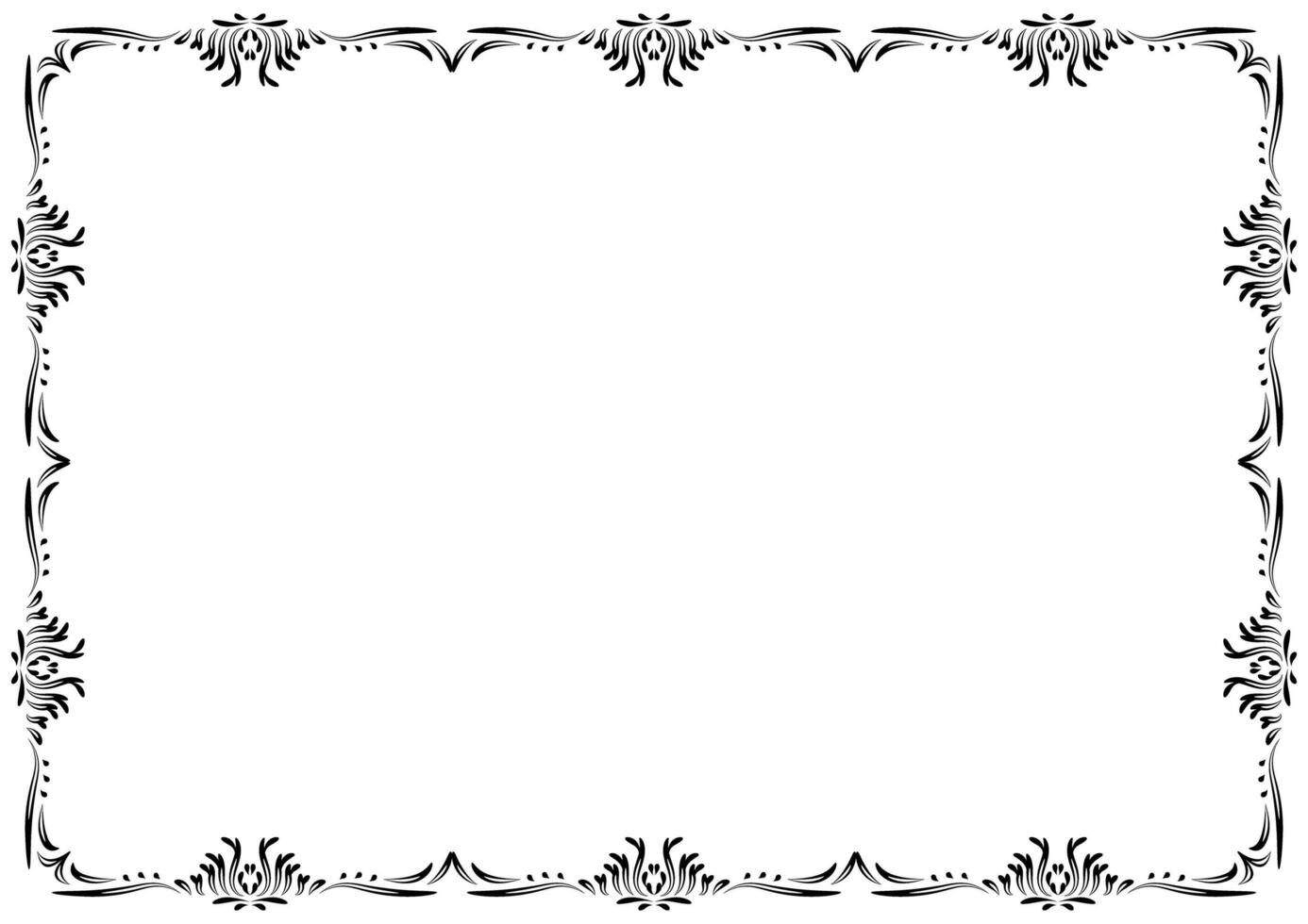 Border and frame element with vintage ornament style. Decorative line for frame, page, template, poster, new year greeting card, invitation, certificate. photo