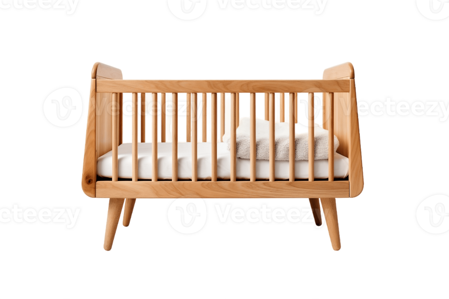 AI generated Crib on Transparent Background. AI png