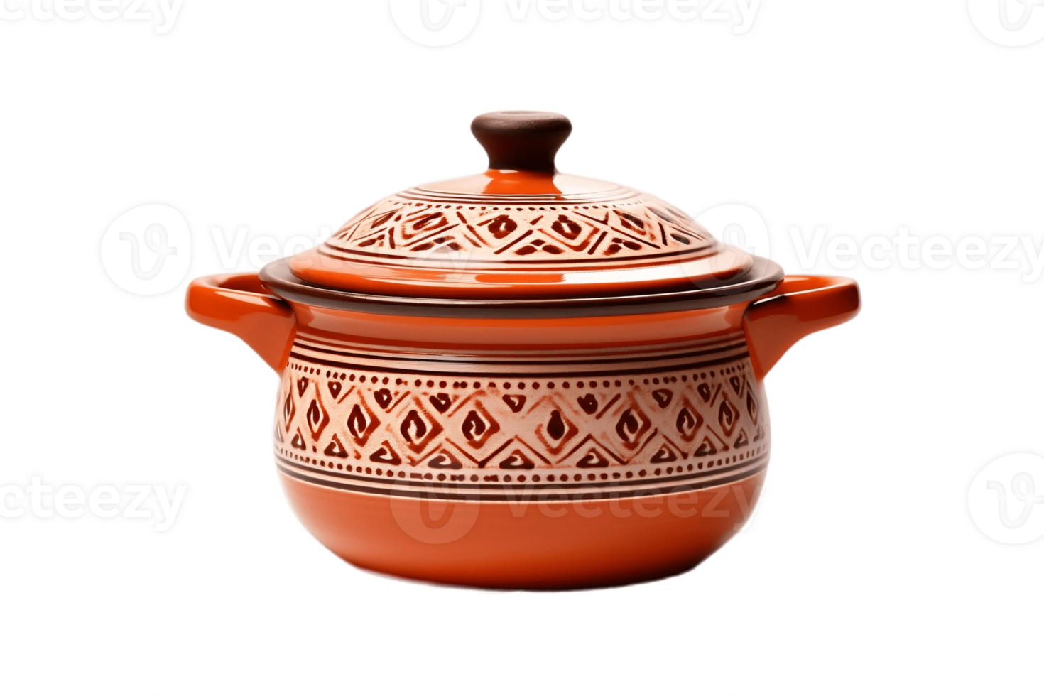 AI generated Terracotta Cooker Isolated on Transparent Background. AI png