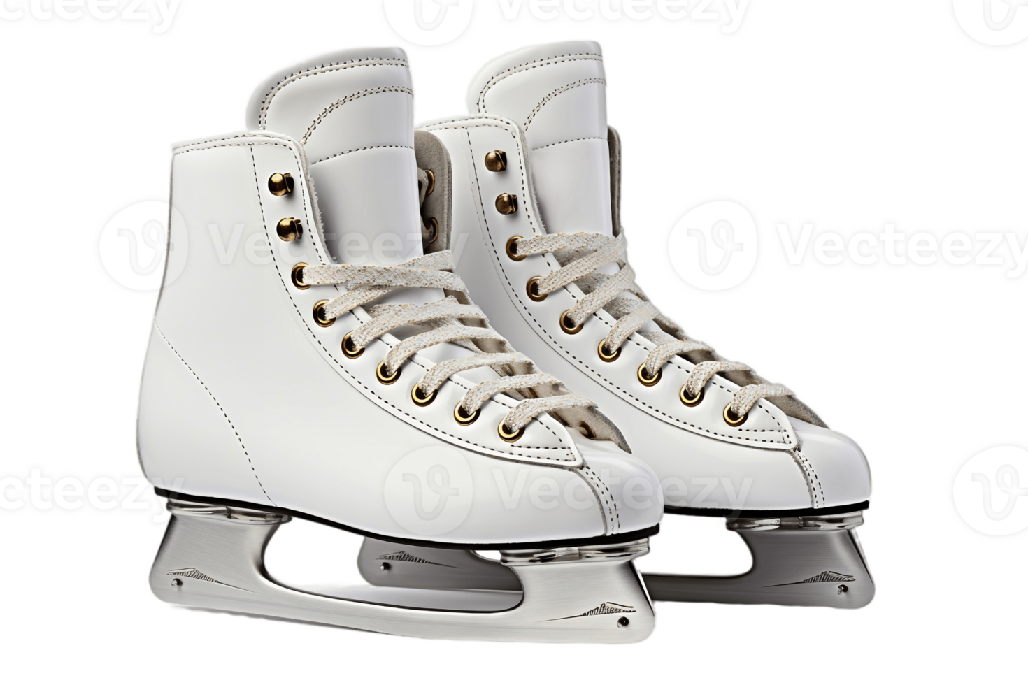 AI generated Ice Skates with Laces on Transparent Background. AI png