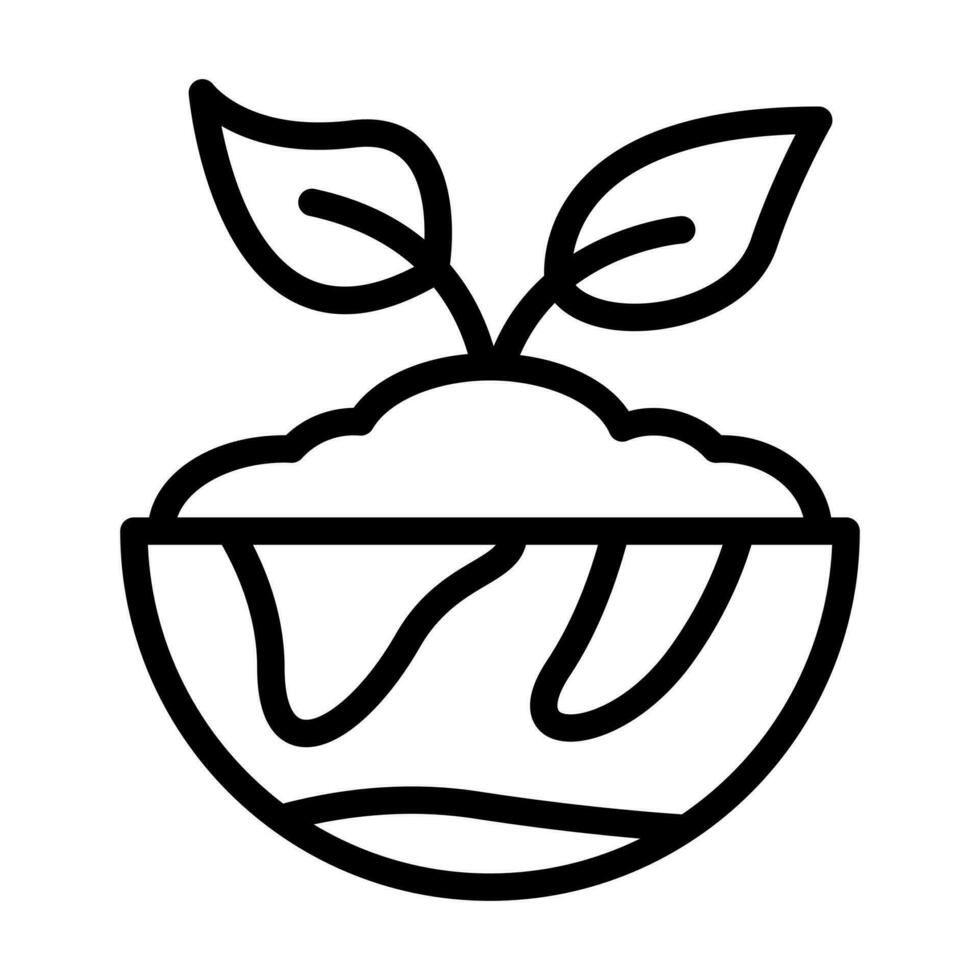 earth ecosystem line icon vector
