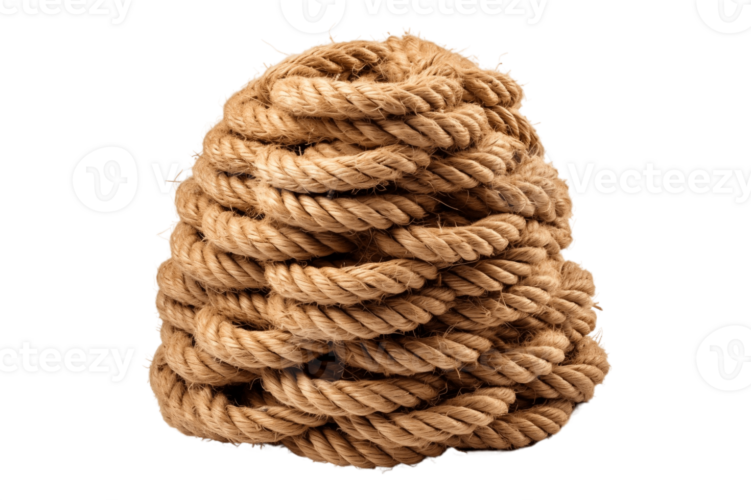 AI generated A Stack of Rope on a Transparent Background. AI png
