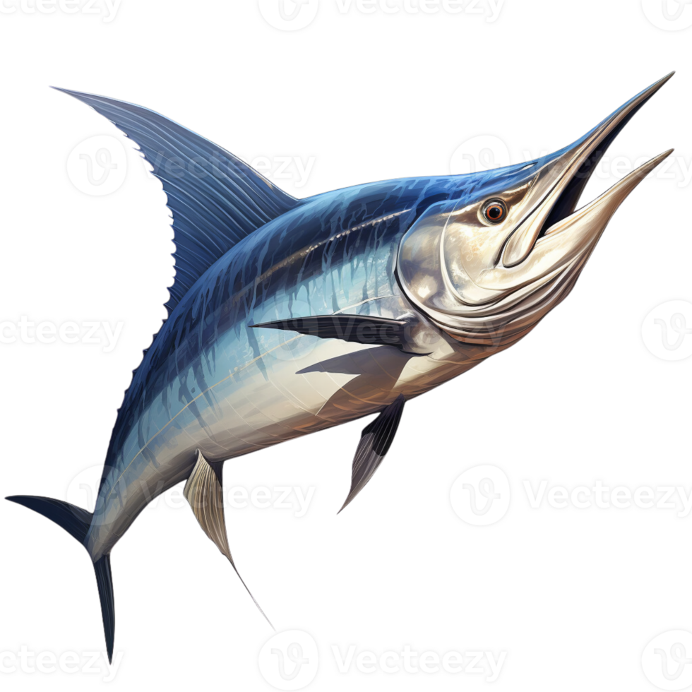 AI generated Blue Marlin Fish png