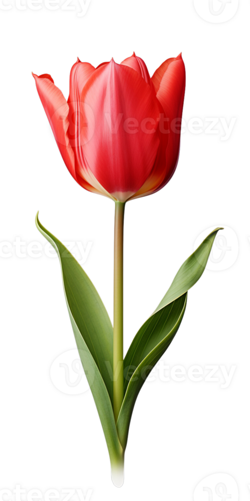 AI generated Beautiful Red Tulip Isolated png