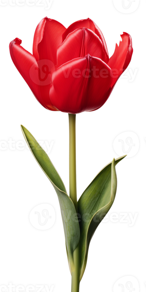 AI generated Beautiful Red Tulip Isolated png