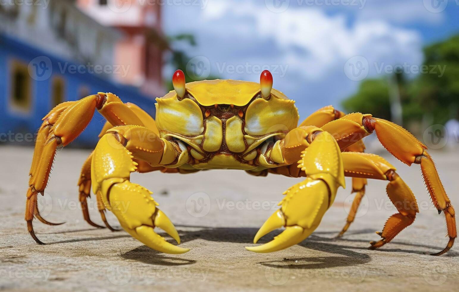 AI generated Yellow land crab. AI Generated photo